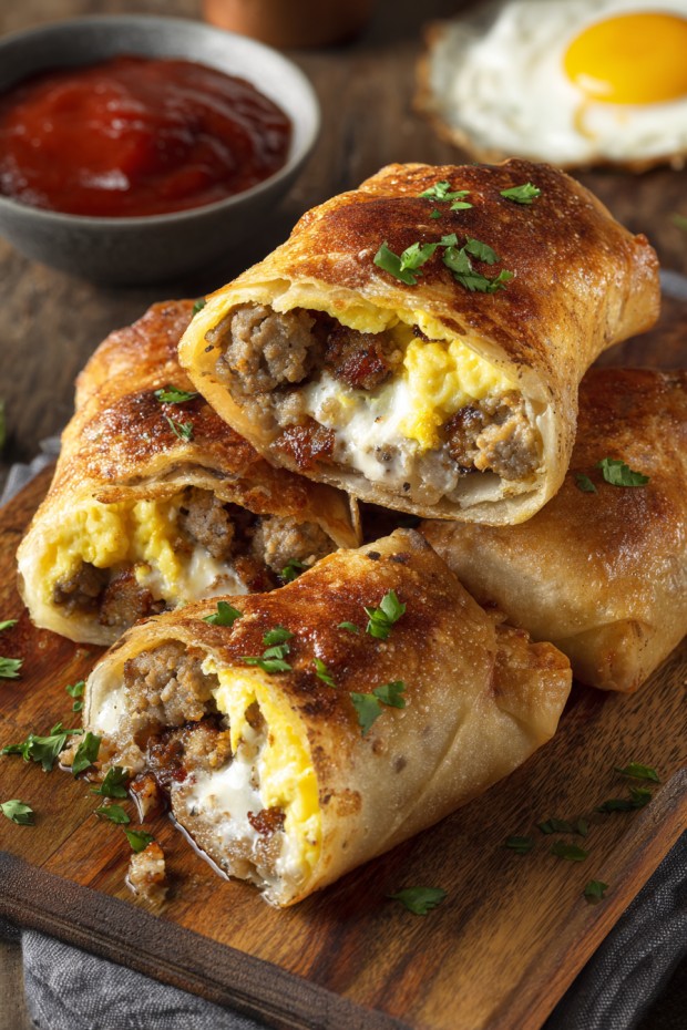 Quick & Delicious Sausage Egg Breakfast Rolls – The Perfect Brunch Bite!